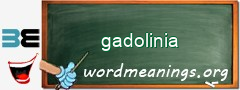 WordMeaning blackboard for gadolinia